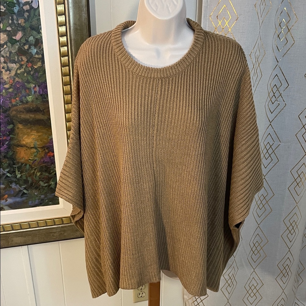 Cozy Tan Women's Poncho